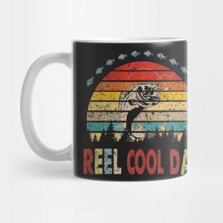 Vintage Retro Reel Cool Dad Fishing Hunting Father Day Mug